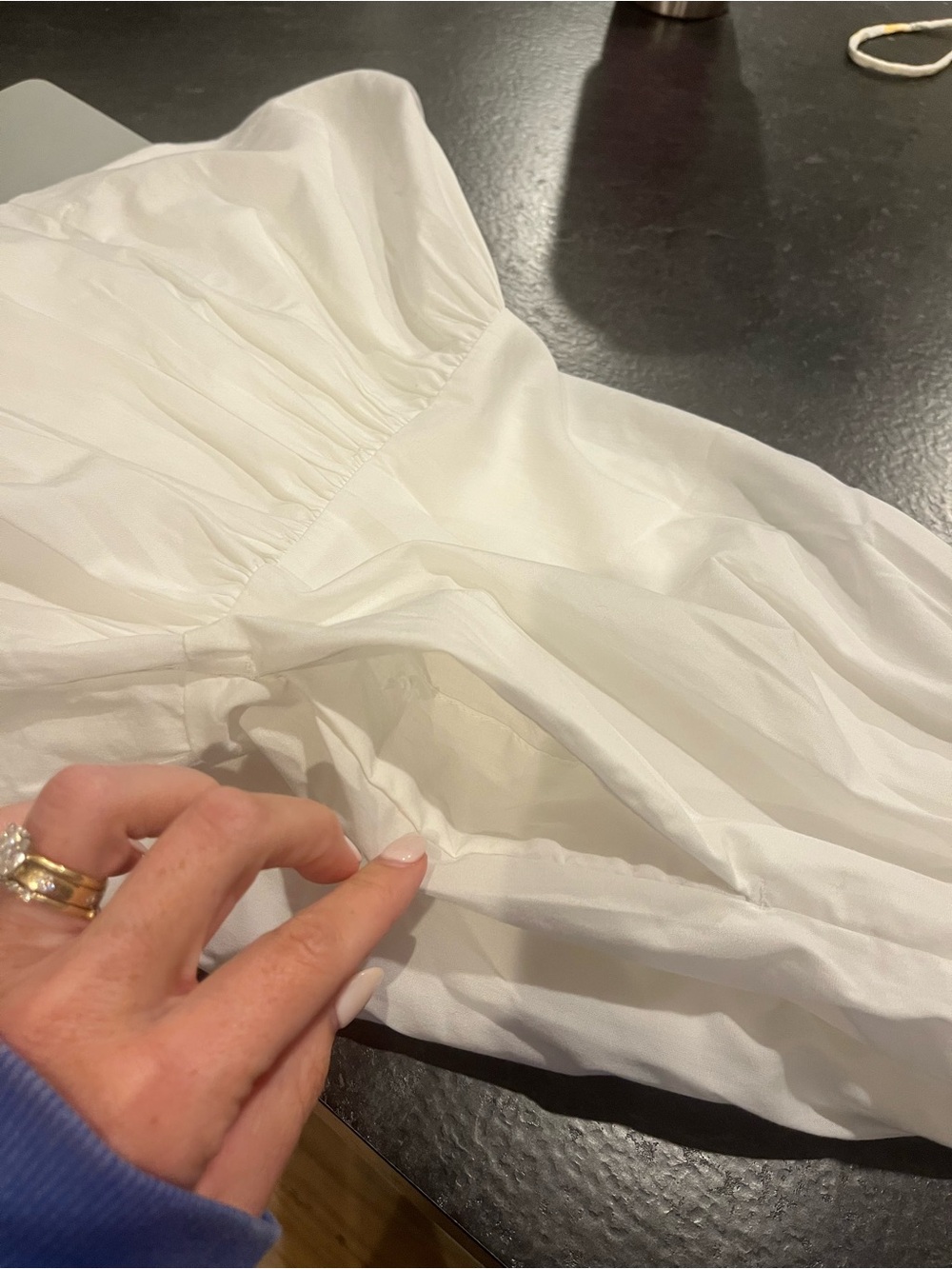 Abercrombie & Fitch Smocked Tiered white dress - Picture 6 of 9